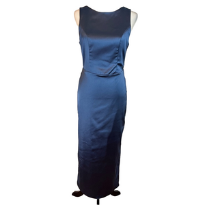 Abercrombie & Fitch Women’s Backless Blue Fully Lined Formal Maxi Dress Small